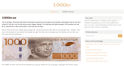 Desktop Screenshot of 1000kr.se